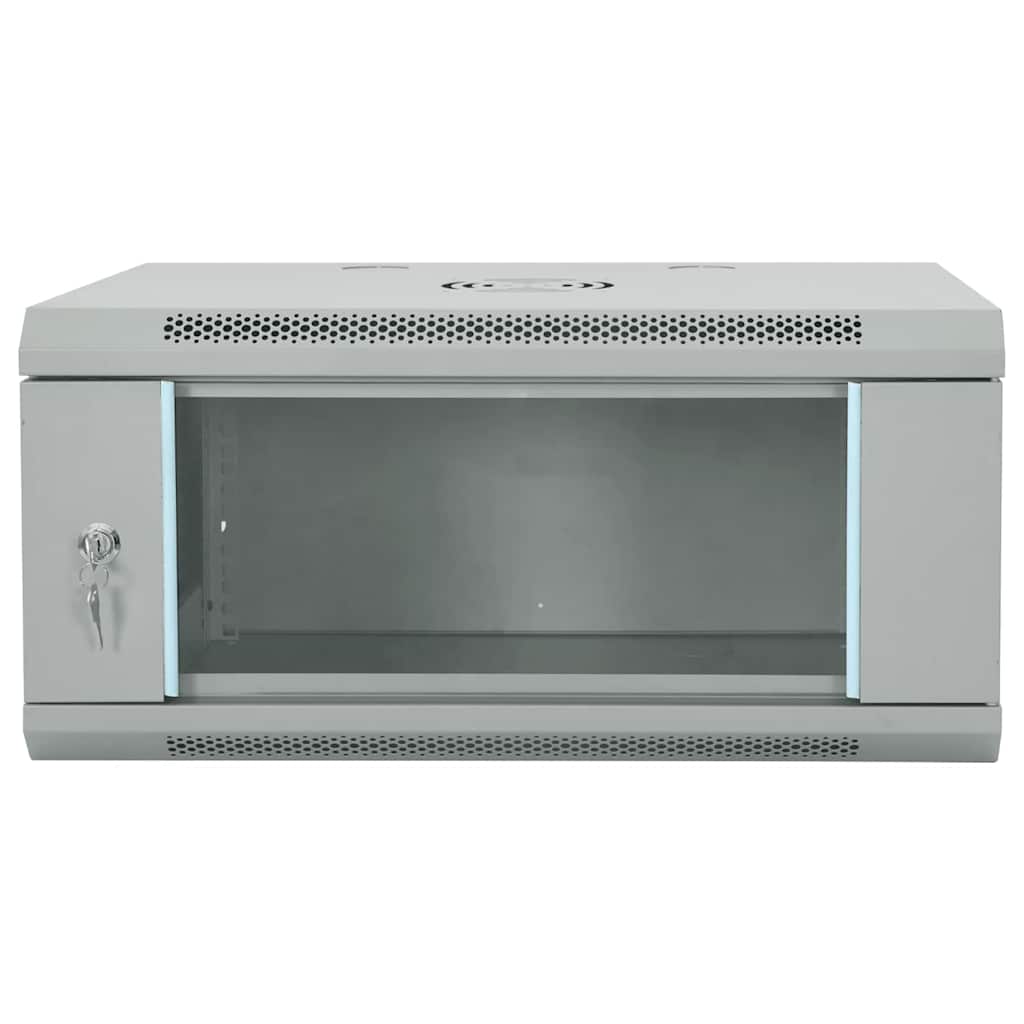 Vidaxl netwerk kabinet met opslag grijs 60 x 35 x 28 cm staal