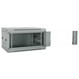 Vidaxl netwerk kabinet met opslag grijs 60 x 45 x 35 cm staal