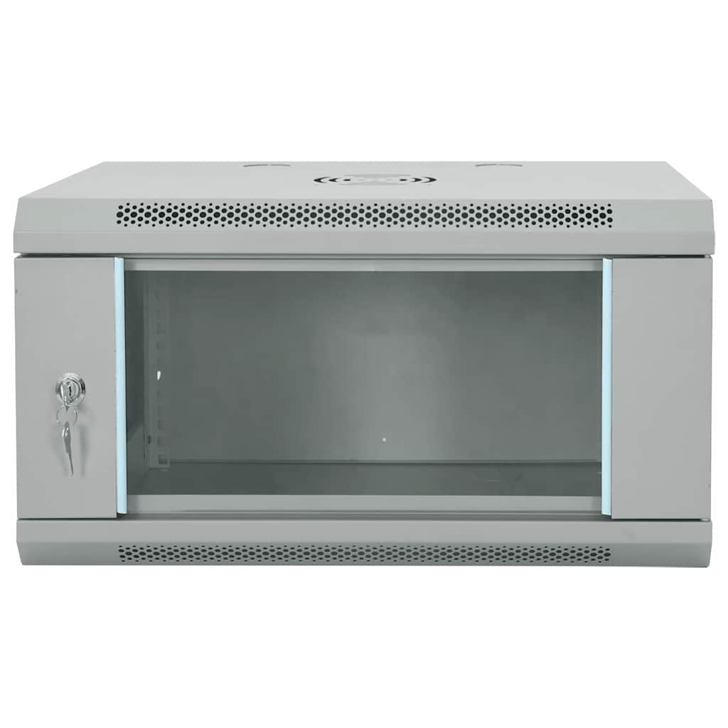 Vidaxl netwerk kabinet met opslag grijs 60 x 45 x 35 cm staal