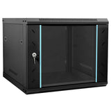 Vidaxl netwerk kabinet met opslag zwart 60 x 60 x 50 cm staal