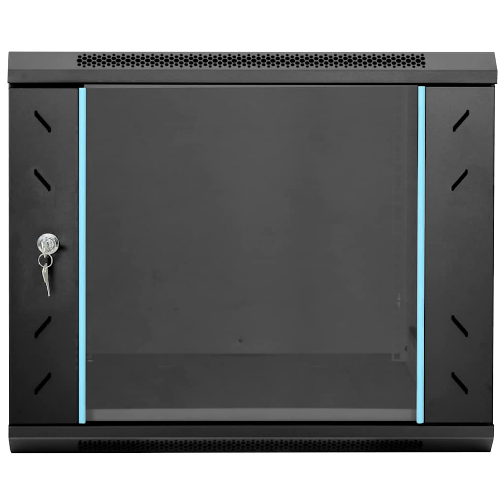Vidaxl netwerk kabinet met opslag zwart 60 x 60 x 50 cm staal