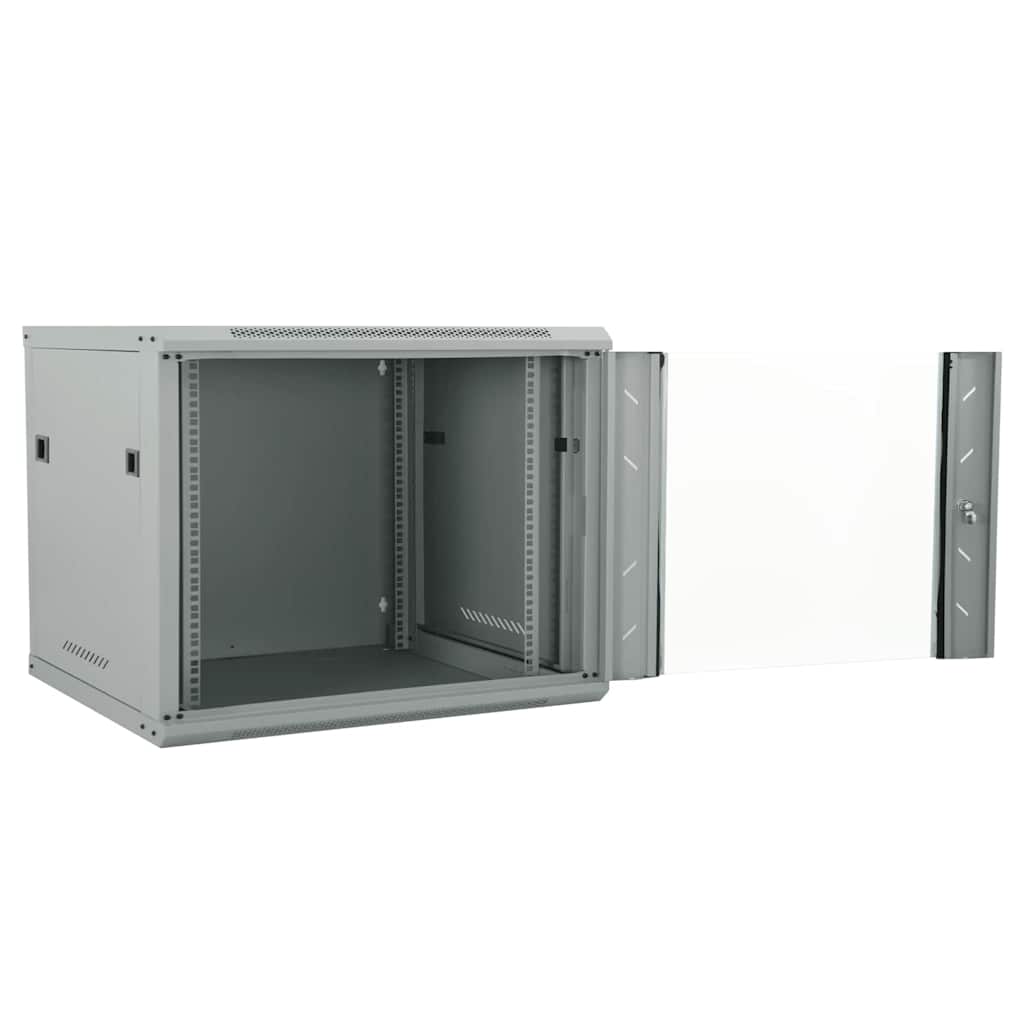 Vidaxl netwerk kabinet met opslag grijs 60 x 60 x 50 cm staal