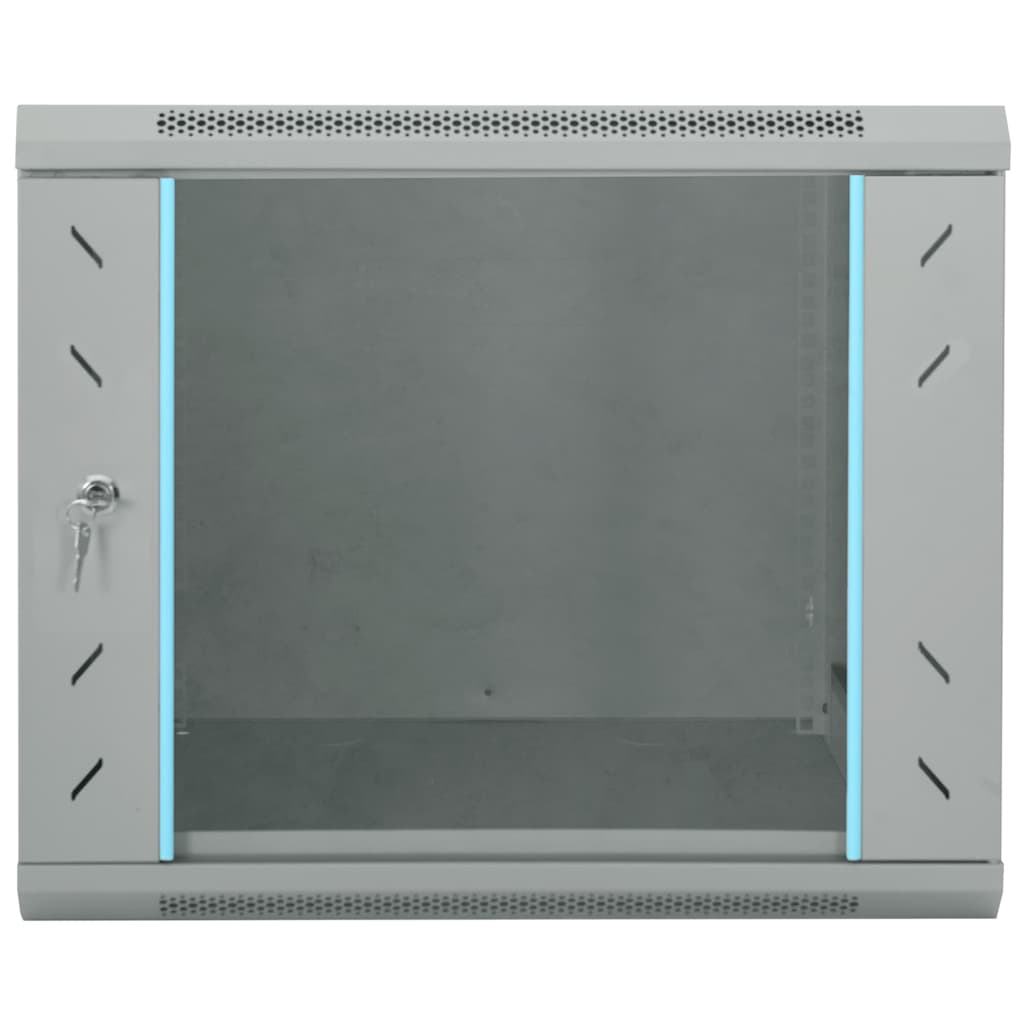 Vidaxl netwerk kabinet met opslag grijs 60 x 60 x 50 cm staal