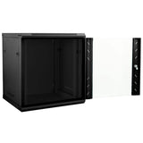 Vidaxl netwerk kabinet met opslag zwart 60 x 45 x 65 cm staal
