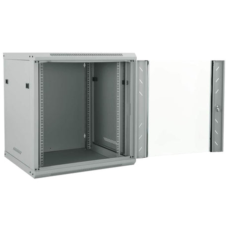 Vidaxl netwerk kabinet met opslag grijs 60 x 45 x 65 cm staal