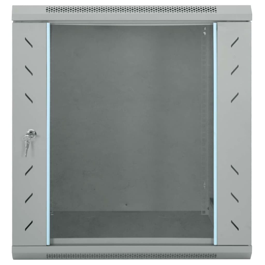 Vidaxl netwerk kabinet met opslag grijs 60 x 45 x 65 cm staal