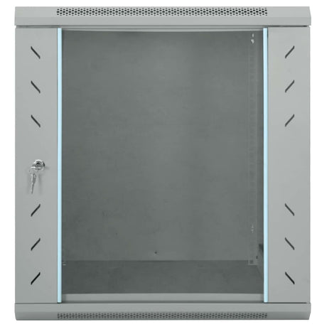 Vidaxl netwerk kabinet met opslag grijs 60 x 45 x 65 cm staal