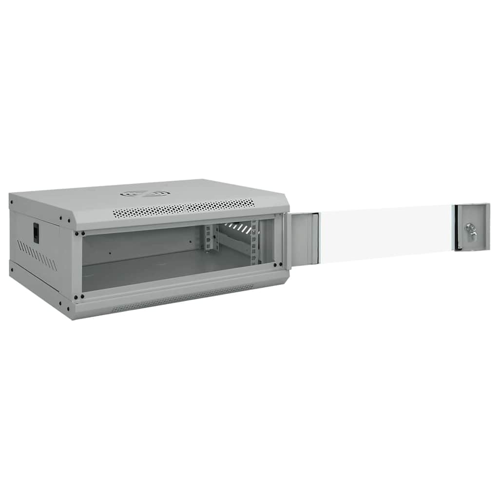 Vidaxl netwerk kabinet met opslag grijs 53 x 45 x 21 cm staal