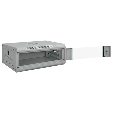 Vidaxl netwerk kabinet met opslag grijs 53 x 45 x 21 cm staal