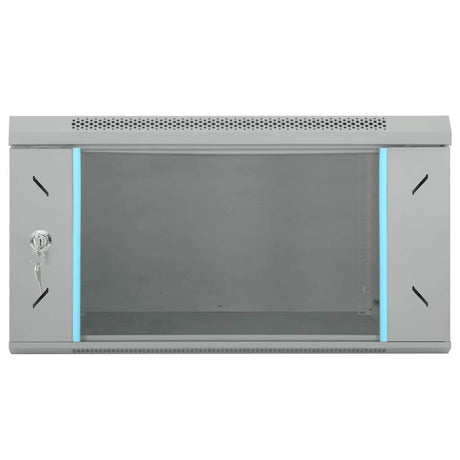 Vidaxl netwerk kabinet met opslag grijs 53 x 60 x 30 cm staal