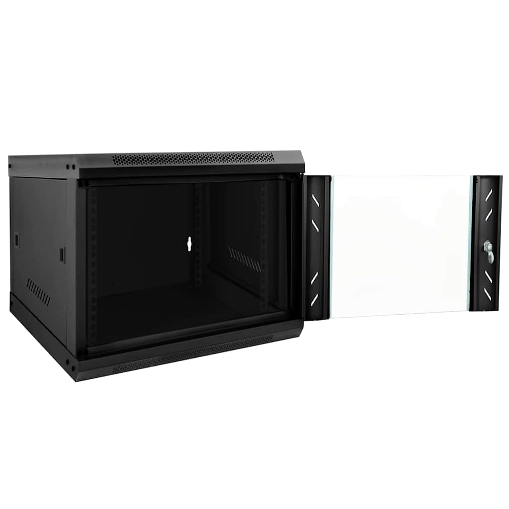 Vidaxl netwerk kabinet met opslag zwart 53 x 60 x 45 cm staal