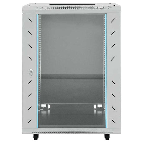 Vidaxl netwerk kabinet met opslag grijs 60 x 60 x 80 cm staal