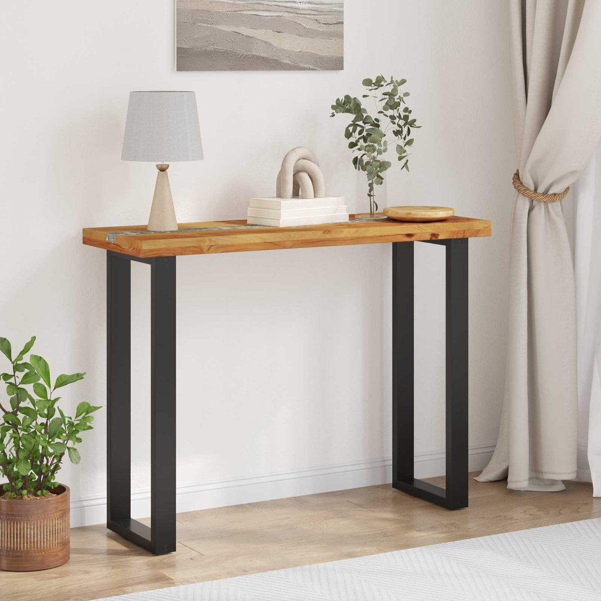 Vidaxl consoletafel bruin 100 x 35 x 75 cm massief teakhout