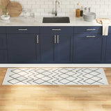 Vidaxl keuken vloerkleed wit 180 x 60 cm fluweel
