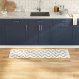 Vidaxl keuken vloerkleed wit 150 x 45 cm fluweel