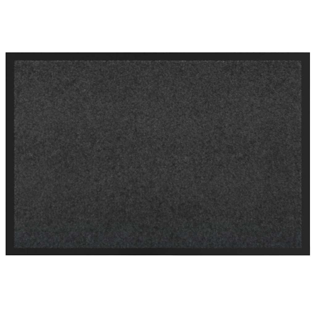 Vidaxl deurmat antraciet 60 x 40 x 1.2 cm teddy stof