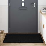 Vidaxl deurmat zwart 60 x 40 x 1.2 cm teddy stof