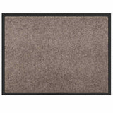 Vidaxl deurmat beige 60 x 40 x 1.2 cm teddy stof