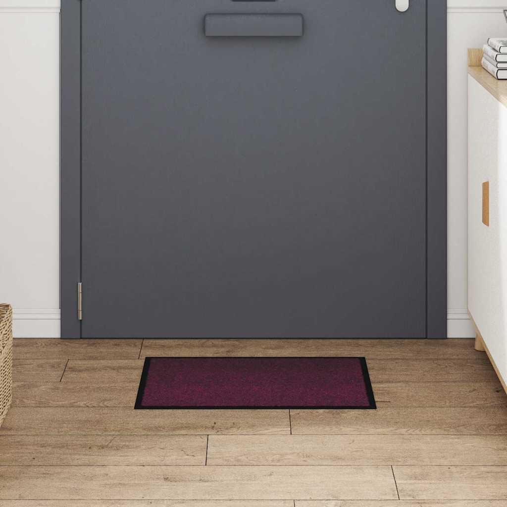 Vidaxl deurmat bordeauxrood 60 x 40 x 1.2 cm teddy stof