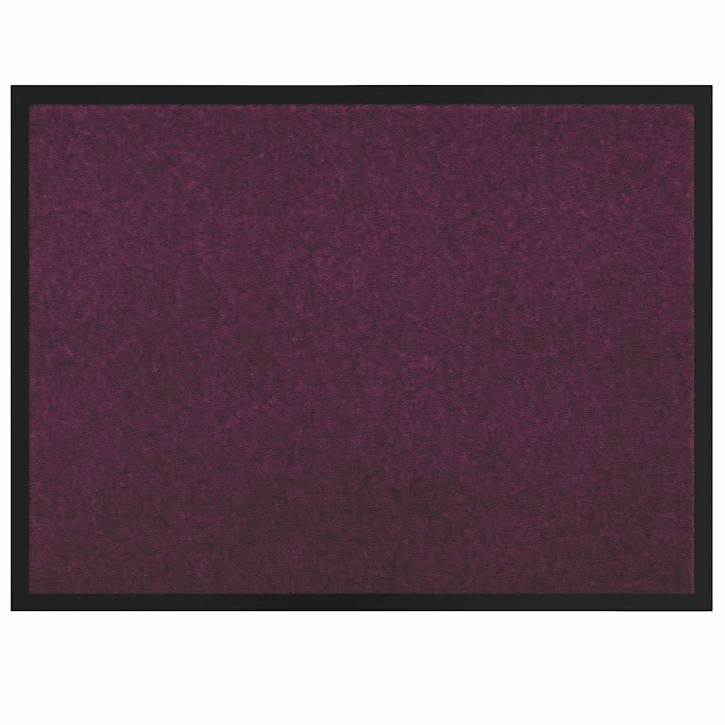 Vidaxl deurmat bordeauxrood 60 x 40 x 1.2 cm teddy stof