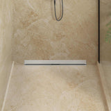 Vidaxl wandgemonteerde douche afvoer zilver 80 cm roestvrij staal 304