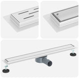 Vidaxl doucheafvoer 2-in-1 met 360° sifon zilver 70 cm