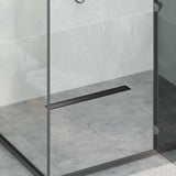 Vidaxl doucheafvoer 2-in-1 met 360° sifon zwart 60 cm