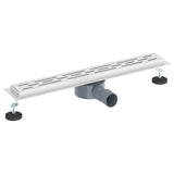 Vidaxl doucheafvoer glasdeksel met 360° sifon zilver 60 cm
