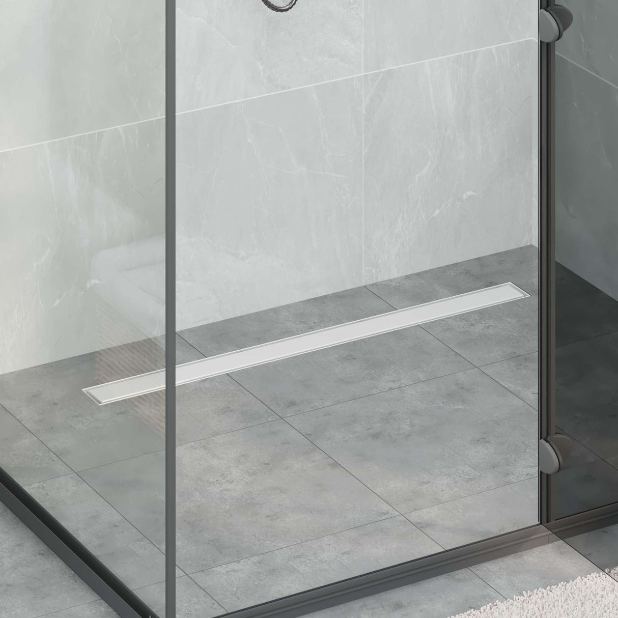 Vidaxl 2 in 1 doucheafvoer zilver 100 cm roestvrij staal 304