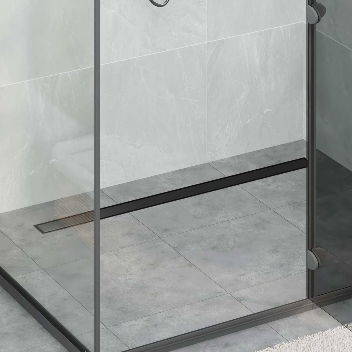 Vidaxl doucheafvoer 2-in-1 met 360° sifon zwart 100 cm