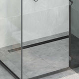 Vidaxl doucheafvoer 2-in-1 met 360° sifon zwart 100 cm
