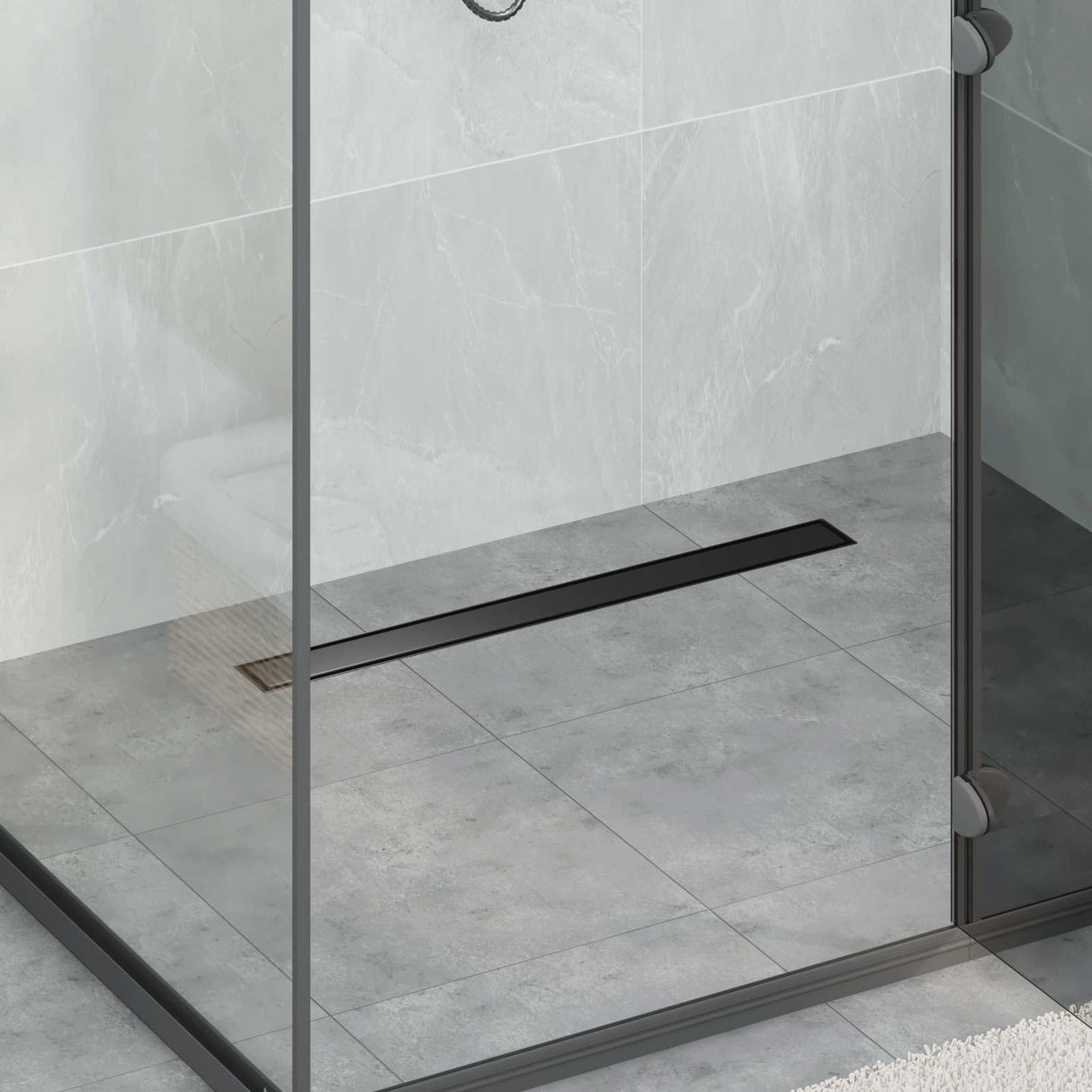 Vidaxl doucheafvoer 2-in-1 met 360° sifon zwart 70 cm