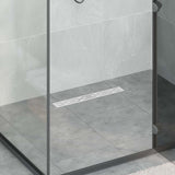 Vidaxl doucheafvoer met lijndesign zilver 50 cm roestvrij staal 304