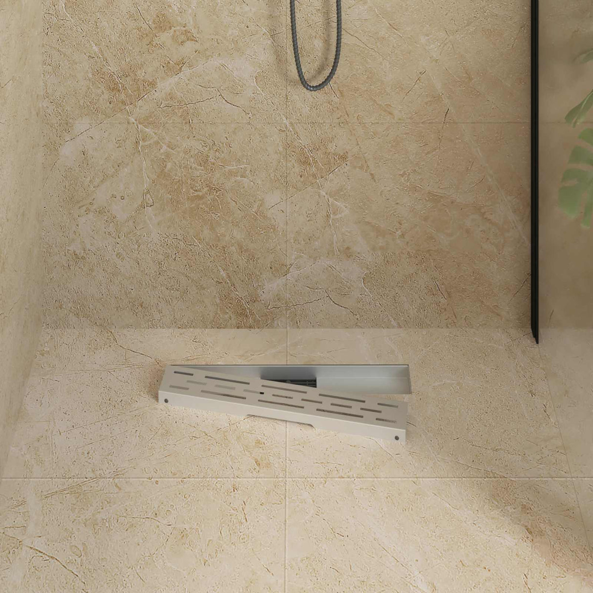 Vidaxl doucheafvoer met lijndesign zilver 50 cm roestvrij staal 304