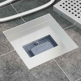 Vidaxl dot doucheafvoer zilver 20 x 20 cm roestvrij staal 304