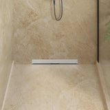 Vidaxl wandgemonteerde douche afvoer zilver 60 cm roestvrij staal 304