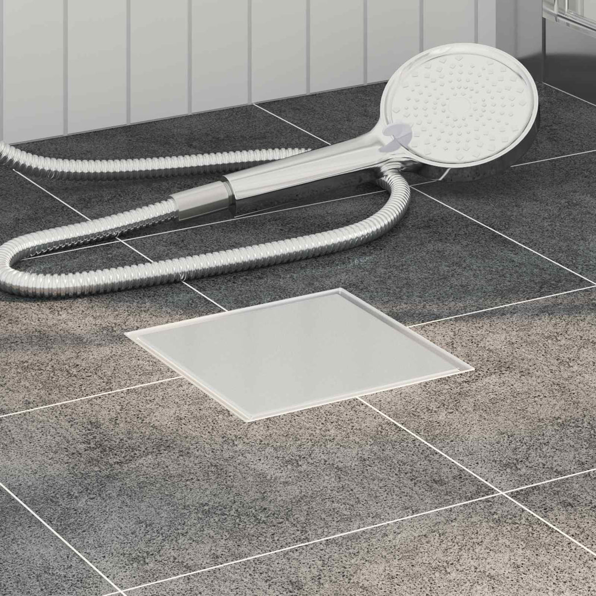 Vidaxl 2 in 1 doucheafvoer zilver 20 x 20 cm roestvrij staal 304