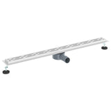 Vidaxl doucheafvoer glasdeksel met 360° sifon zilver 100 cm