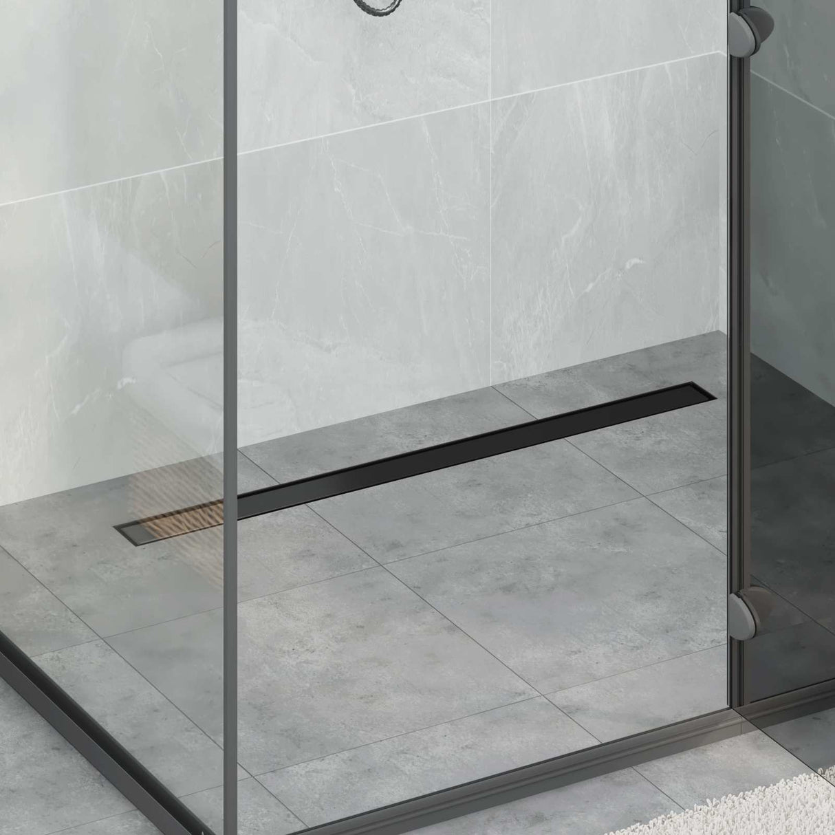 Vidaxl 2 in 1 doucheafvoer zwart 90 cm roestvrij staal 304