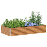 Vidaxl verhoogde plantenbak 195 x 100 x 36 cm gegalvaniseerd staal