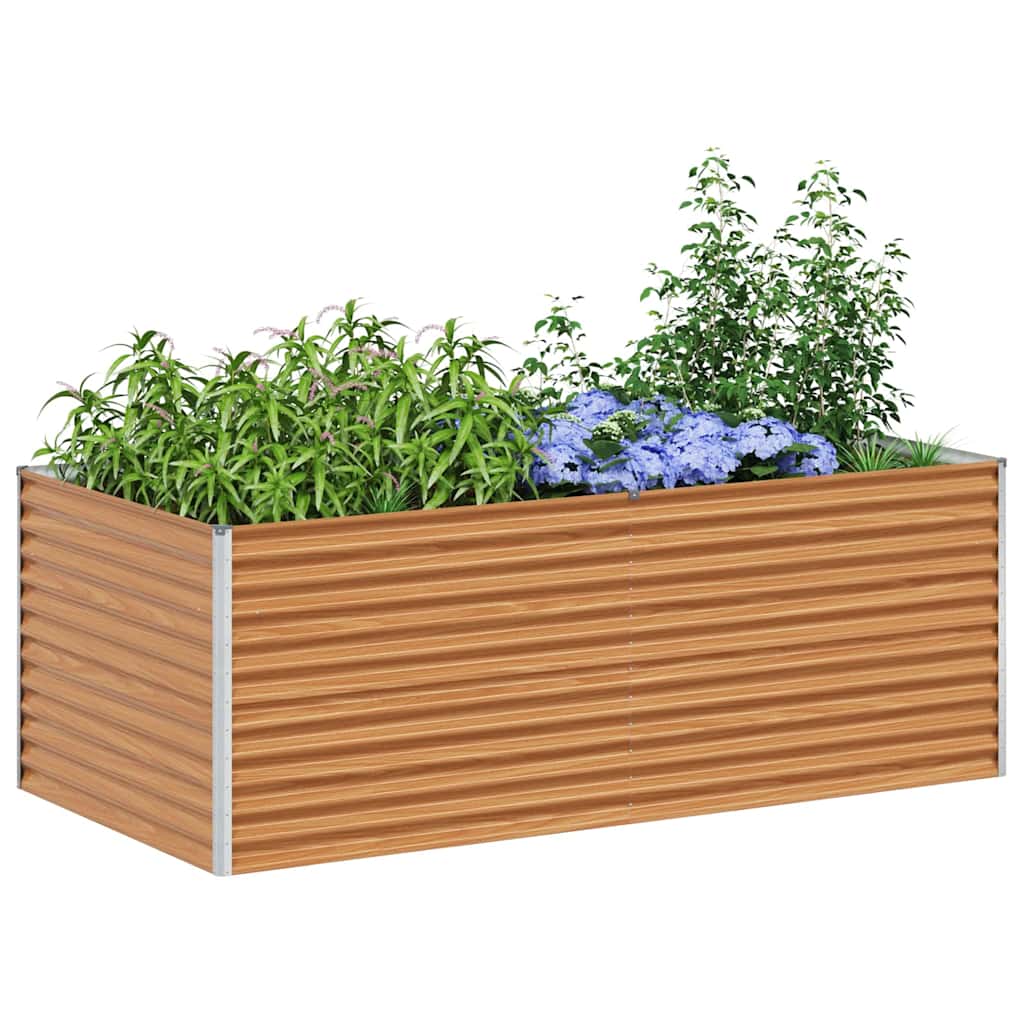 Vidaxl verhoogde plantenbak 195 x 100 x 68 cm gegalvaniseerd staal