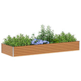 Vidaxl verhoogde plantenbak 290 x 100 x 36 cm gegalvaniseerd staal