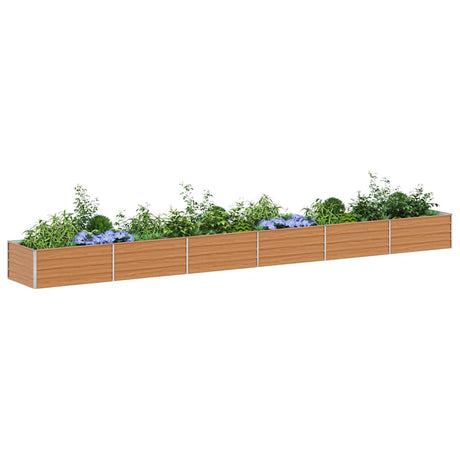 Vidaxl verhoogde plantenbak licht bruin 600 x 80 x 45 cm