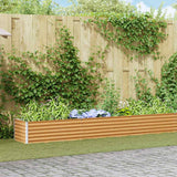 Vidaxl verhoogde plantenbak 1164 x 50 x 36 cm gegalvaniseerd staal