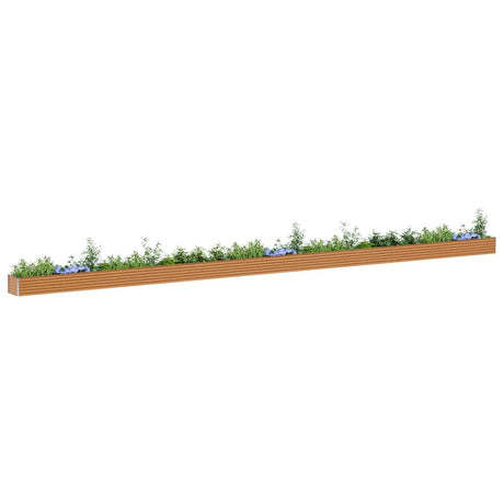 Vidaxl verhoogde plantenbak 1164 x 50 x 36 cm gegalvaniseerd staal