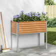 Vidaxl plantenbak licht bruin 100 x 45 x 90 cm gegalvaniseerd staal