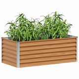 Vidaxl verhoogde plantenbak 98 x 50 x 36 cm gegalvaniseerd staal