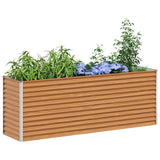 Vidaxl verhoogde plantenbak 195 x 50 x 68 cm gegalvaniseerd staal