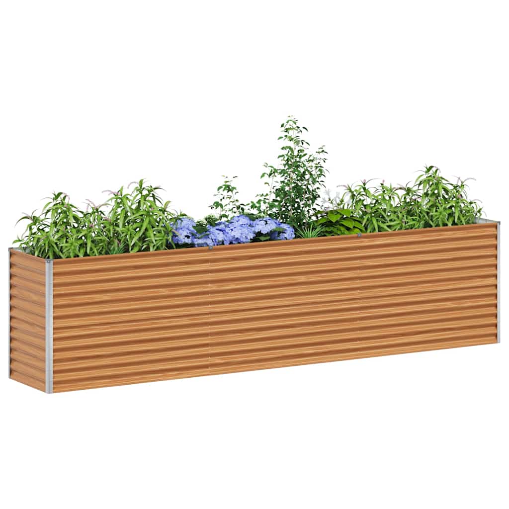 Vidaxl verhoogde plantenbak 290 x 50 x 68 cm gegalvaniseerd staal