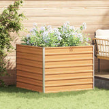 Vidaxl verhoogde plantenbak licht bruin 100 x 100 x 77 cm